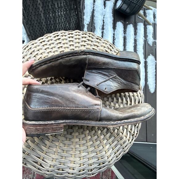 John Varvatos Brown Leather Dress Oxford Derby Shoe US 10 Lace-Up Broken In main image 7